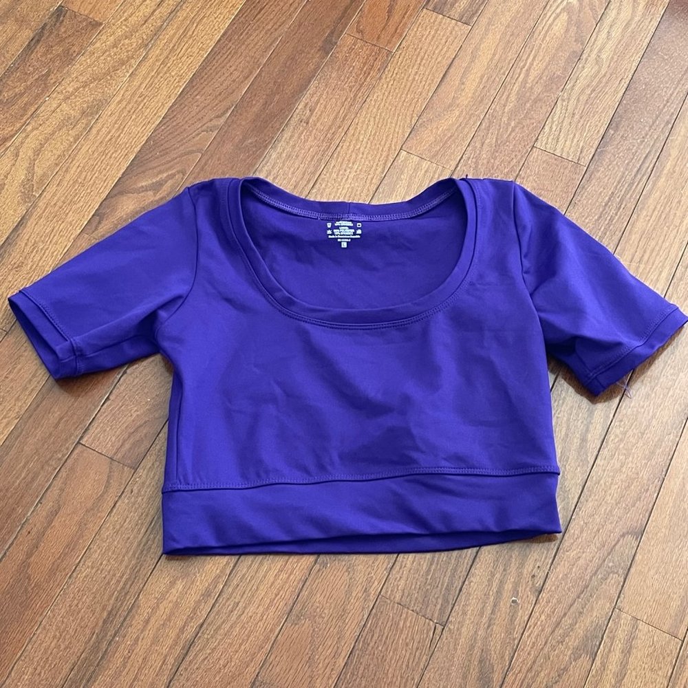 Capezio Purple Dance Ballet Jazz Tap Top Shirt Adult Large